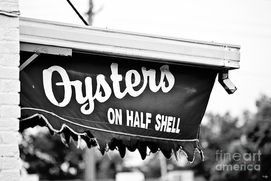 Oysters on Half Shell - BW Photograph by Scott Pellegrin