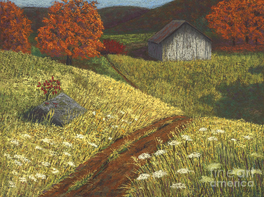 Ozark Barn Autumn Painting by Garry McMichael