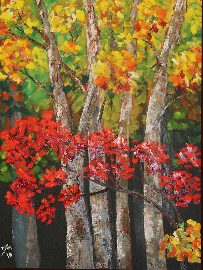 Tree Painting - Ozark Woods by DG Ewing