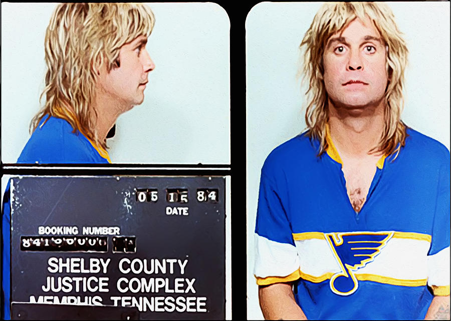 Ozzy Osbourne Mugshot Photograph by Digital Reproductions