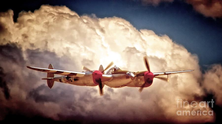 Lockheed P-38 Lightning Photograph - P-38 Dancin With the Lightning by Gus McCrea