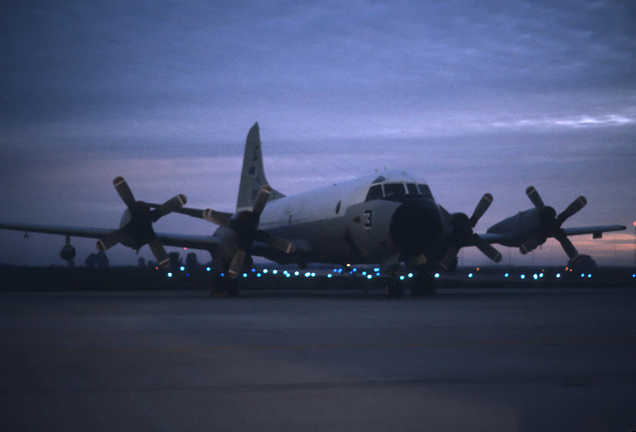 Airplane Photograph - P-3B on the Flight Line by Guy Whiteley