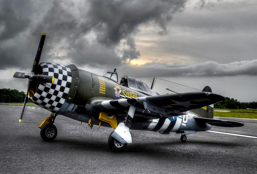 P-47 Sunset Photograph by David Hart