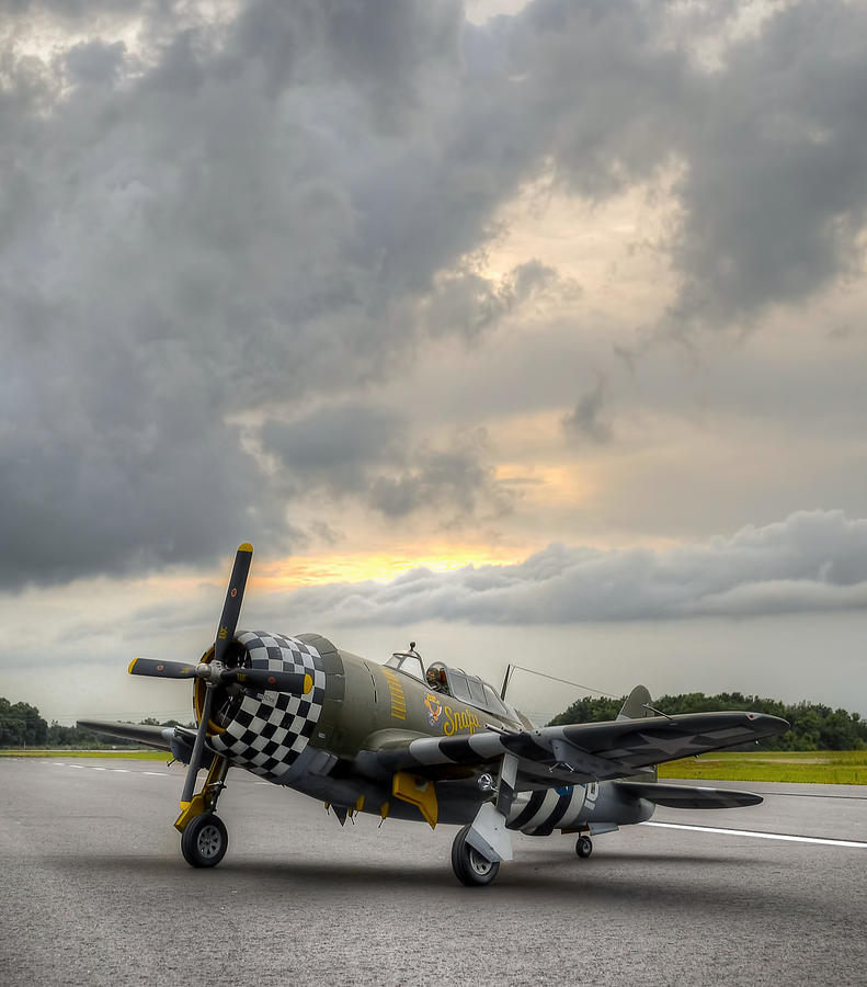P-47 Sunset II Photograph by David Hart