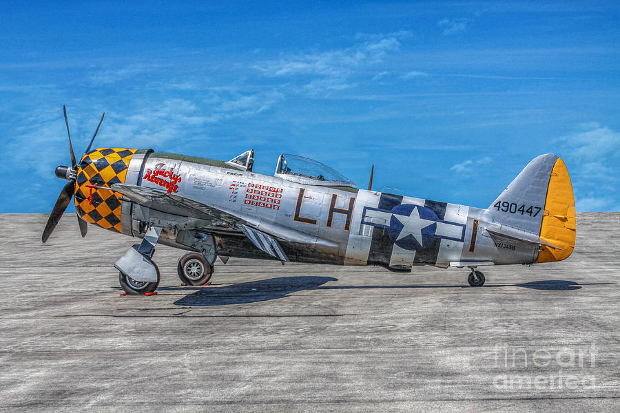 Airplane Photograph - P-47 Thunderbolt Airplane WWII Side by Randy Steele