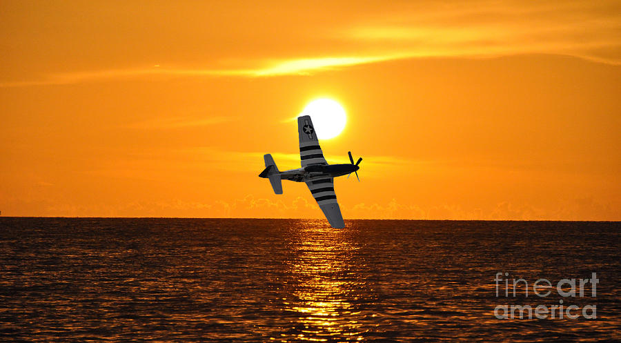 P-51 Sunset Photograph by John Black