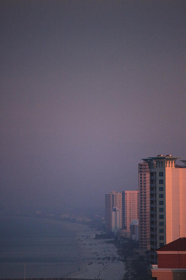 Panama City Beach in the morning mist Photograph by Jennifer E Doll