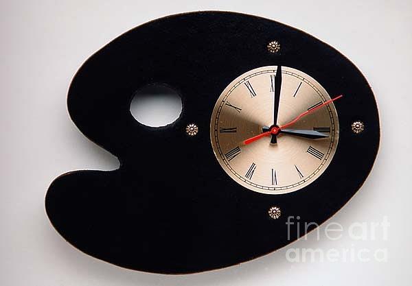P Clock Mixed Media by Bill Thomson