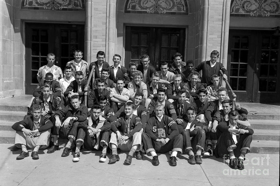 Block Photograph - P. G. Block Society Pacific Grove High School May 1951 by Monterey County Historical Society