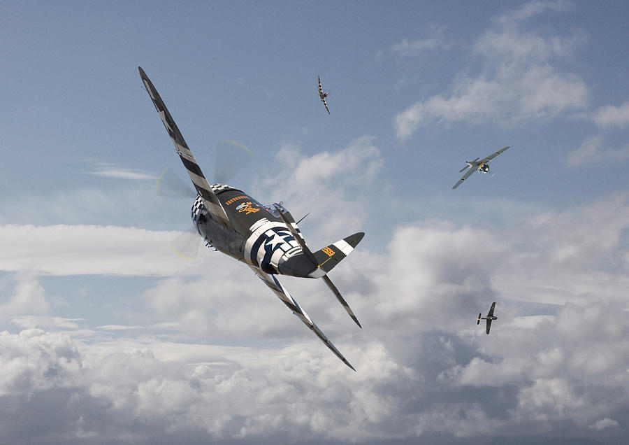 P47- FW190 - Carousel Photograph by Pat Speirs