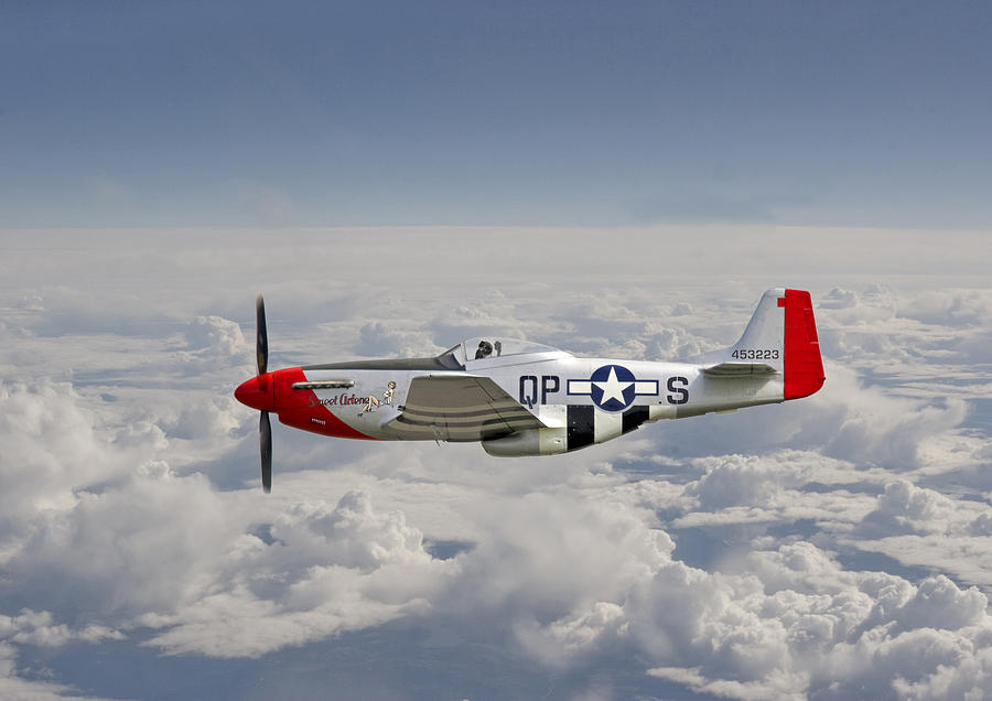 Airplane Photograph - P51 Mustang Gallery - No4 by Pat Speirs