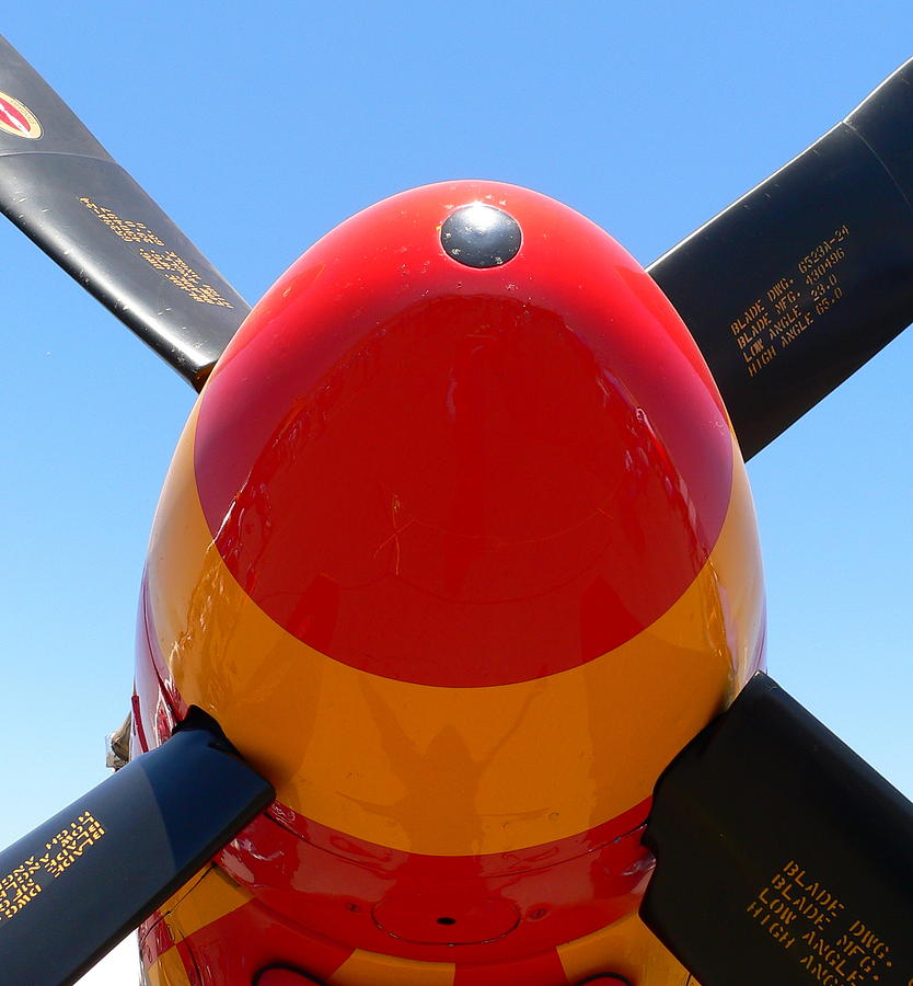 P51 Nose Prop Photograph by Jeff Lowe
