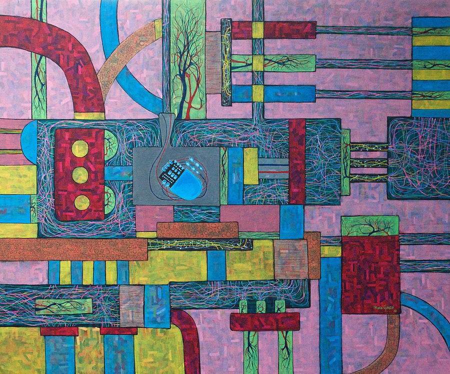 Pacemarker in circulation Painting by Plata Garza