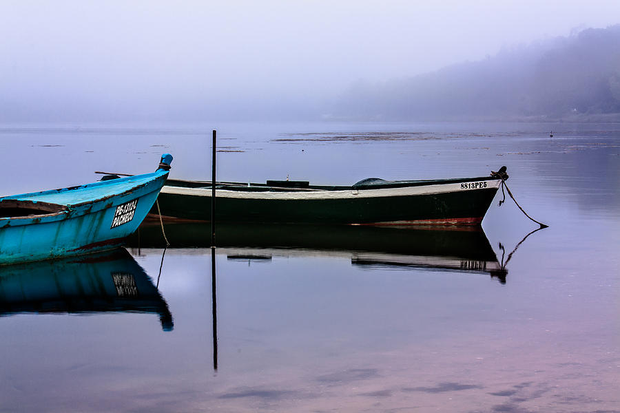 Nature Photograph - Pacheco blue boat by Edgar Laureano