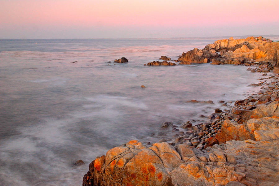 Pacific Coast at Sunset  Near Pebble Beach California Photograph by Willie Harper