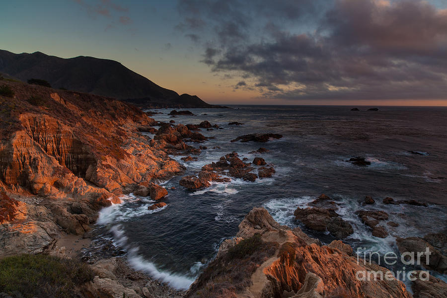 California Coast Photograph - Pacific Coast Golden Light by Mike Reid