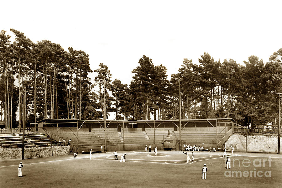 Baseball Photograph - Pacific Grove California Baseball Game 1935 by Monterey County Historical Society