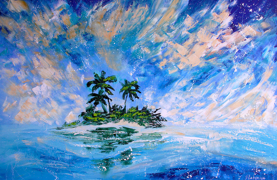Abstract Painting - Pacific Island by Ekaterina Chernova