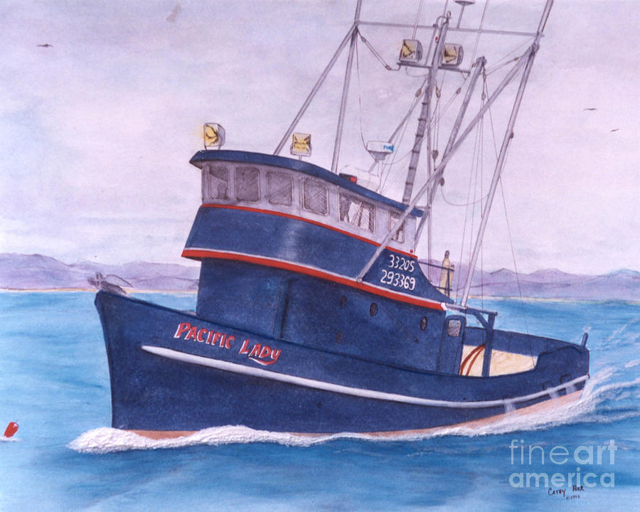 PACIFIC LADY Crab Fishing Boat Art Cathy Peek Painting by Cathy Peek - Fine  Art America