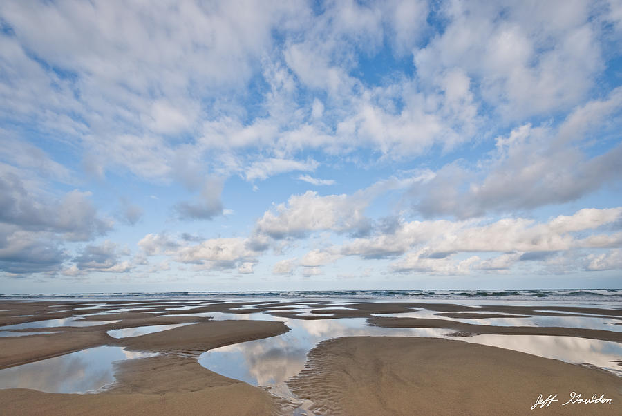 Pacific Ocean Beach at Low Tide Photograph by Jeff Goulden