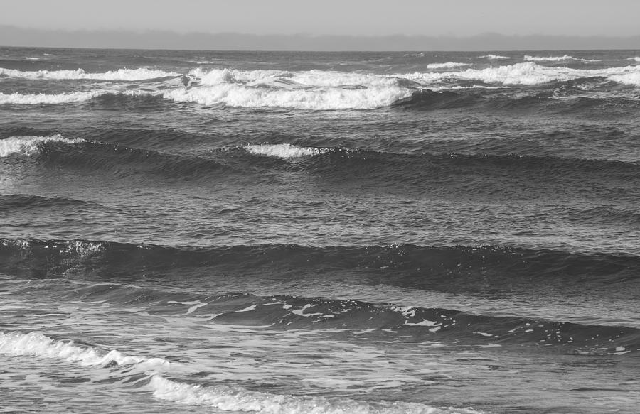 Pacific Ocean Black and White Photograph by Tikvahs Hope