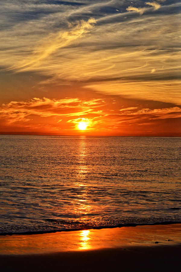 Sunset Photograph - Pacific Ocean Sunset by Lynn Bauer