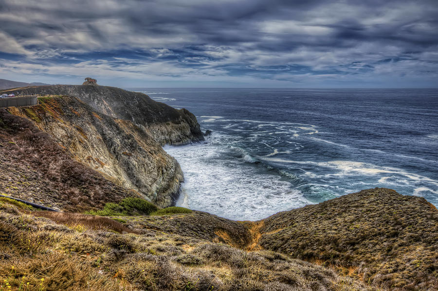 Pacific Ocean View at Devils Slide in San Mateo County California Photograph by Jennifer Rondinelli Reilly - Fine Art Photography
