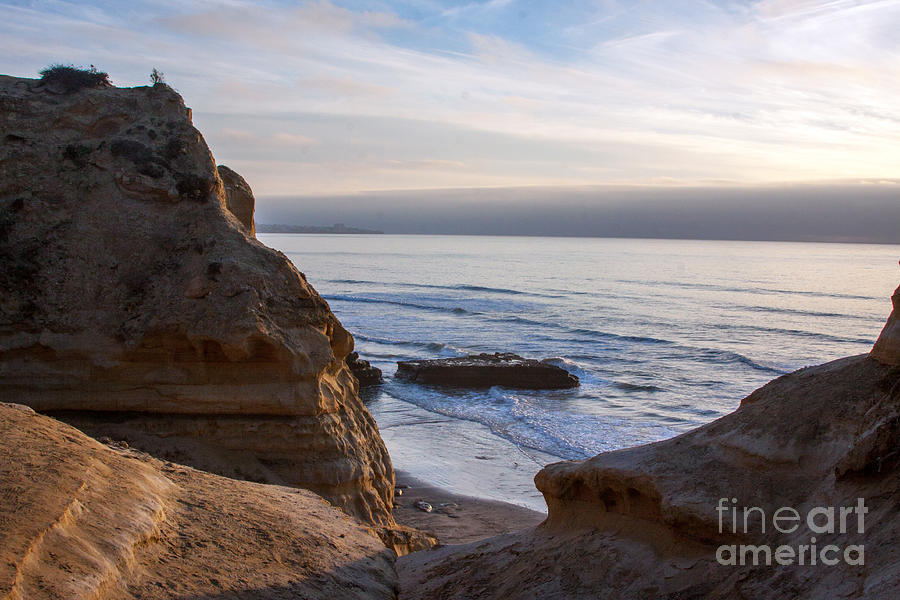 Nature Photograph - Pacific Ocean View from Above Cliffs by Darleen Stry