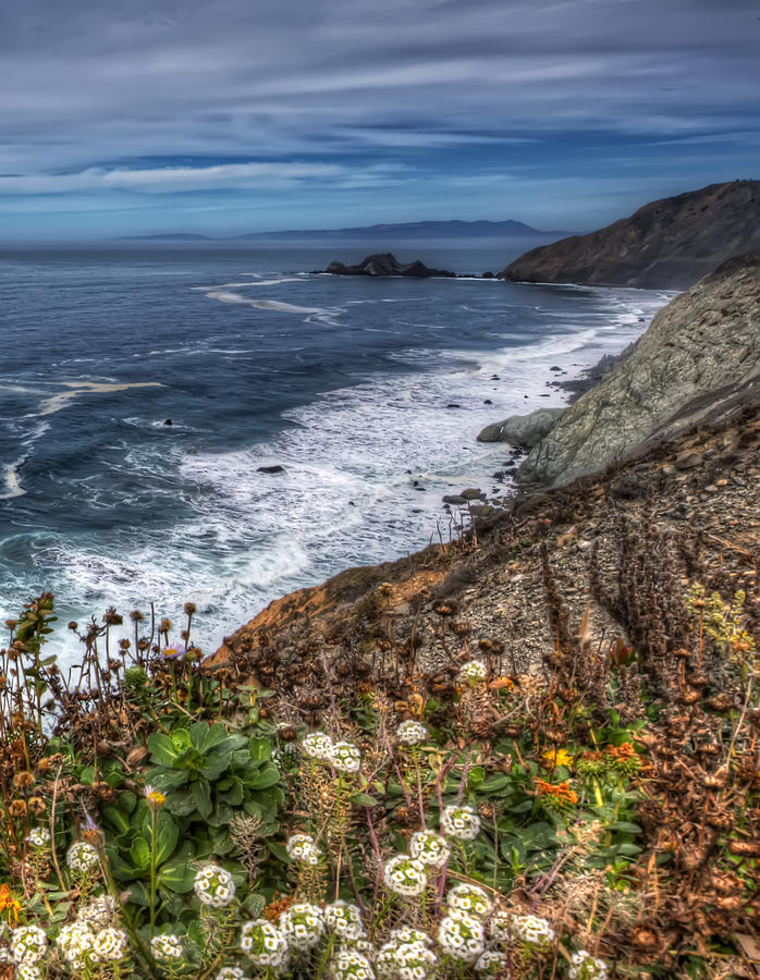 Pacific Ocean view from Devils Slide Trail in San Mateo County California Photograph by Jennifer Rondinelli Reilly - Fine Art Photography