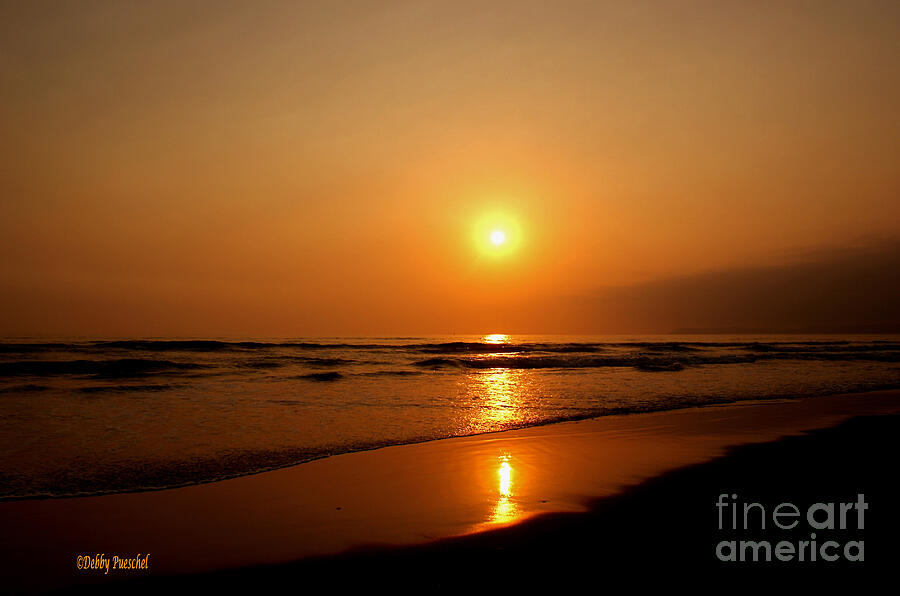 Sunset Photograph - Pacific Sunset Reflection by Debby Pueschel