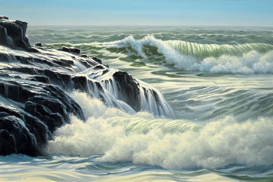 Seascape Painting - Pacific Surf by Paul Krapf