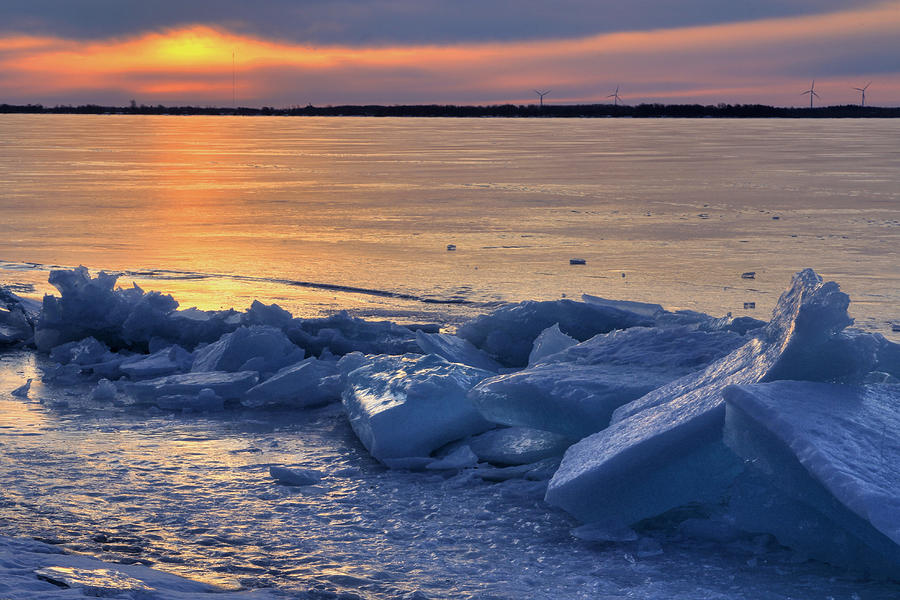 Pack Ice at Sunrise Photograph by Jim Vance