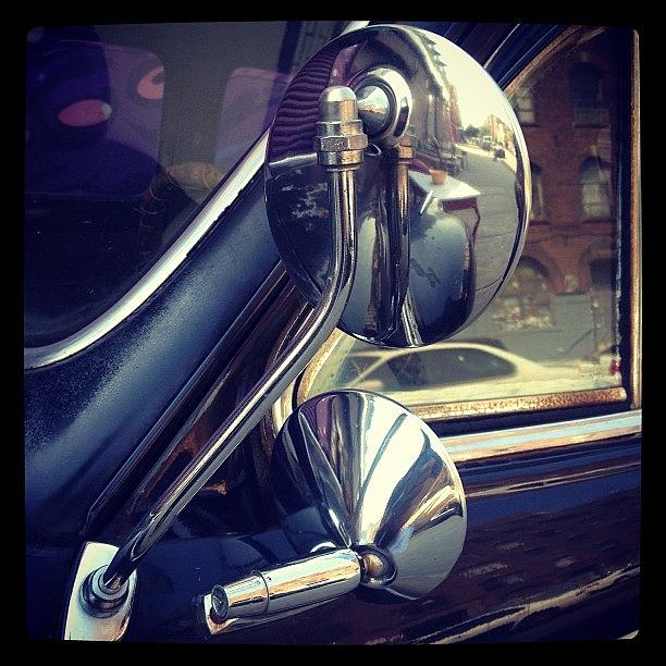Car Photograph - Packard Detail,mirrors,williamsburg New by Brad Starks
