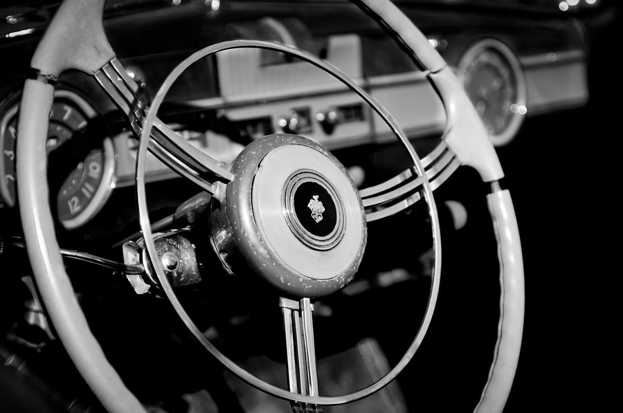 Packard Steering Wheel Emblem Photograph by Jill Reger