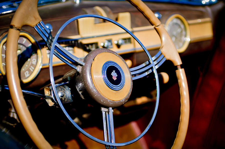Packard Steering Wheel Photograph by Jill Reger