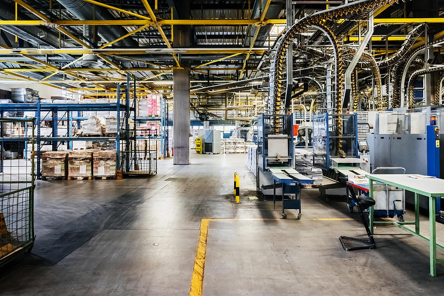 Packing line in a printery Photograph by Tom Werner