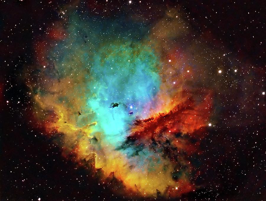 Space Photograph - Pacman Nebula by J-p Metsavainio/science Photo Library