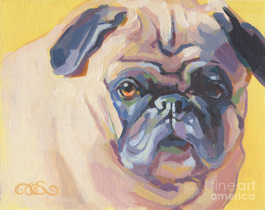 Pug Painting - Paco Pug by Kimberly Santini