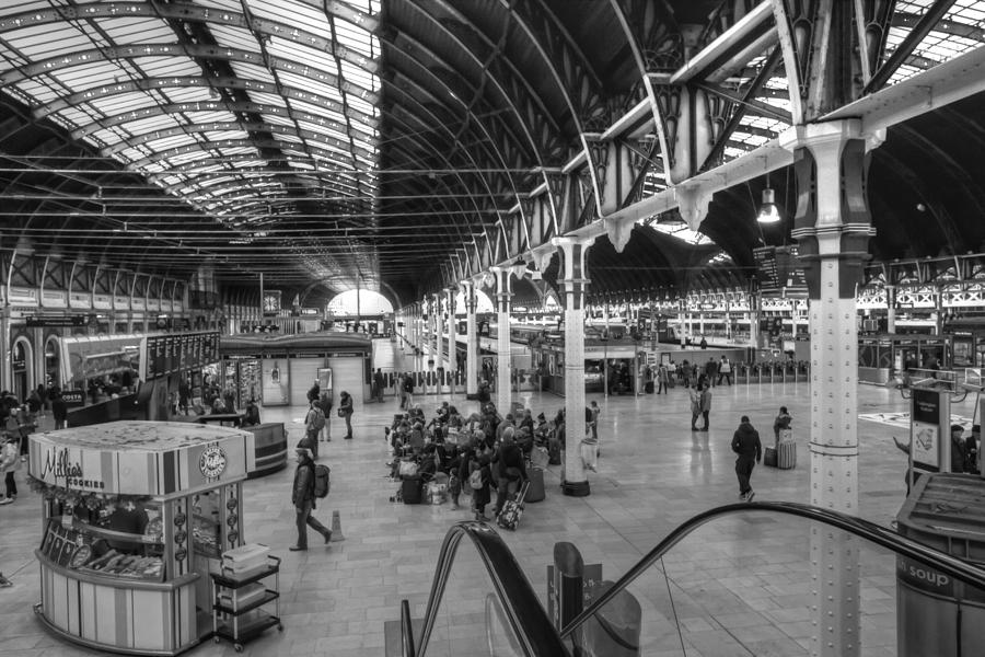 Paddington Station BW Photograph by David French