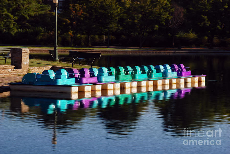 Paddle Boats Digital Art by Kelvin Booker