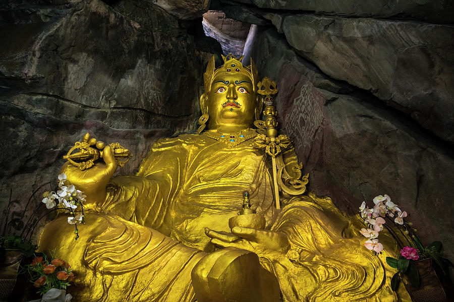 Padmasambhava Cave, Statue Of Guru Photograph by Glen Allison