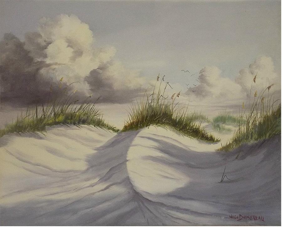 White Sand Dunes Painting - Padre Island Texas by Wanda Dansereau