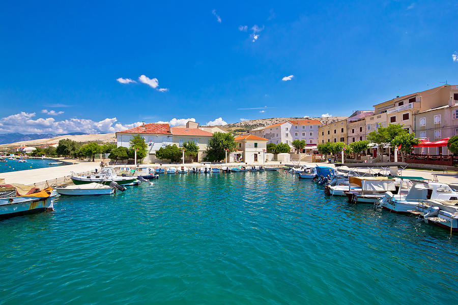 Pag island colorful waterfront view Photograph by Brch Photography