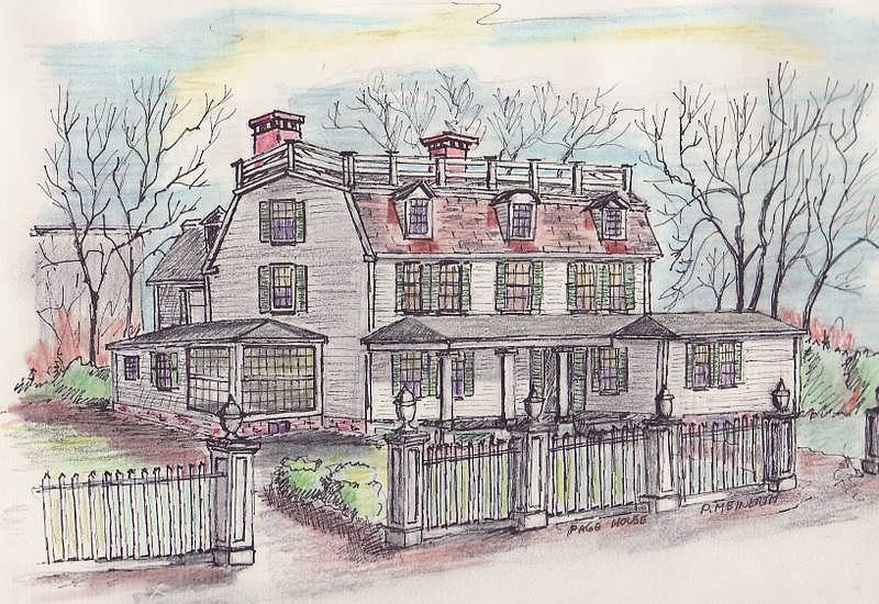 Page House Danvers Drawing by Paul Meinerth