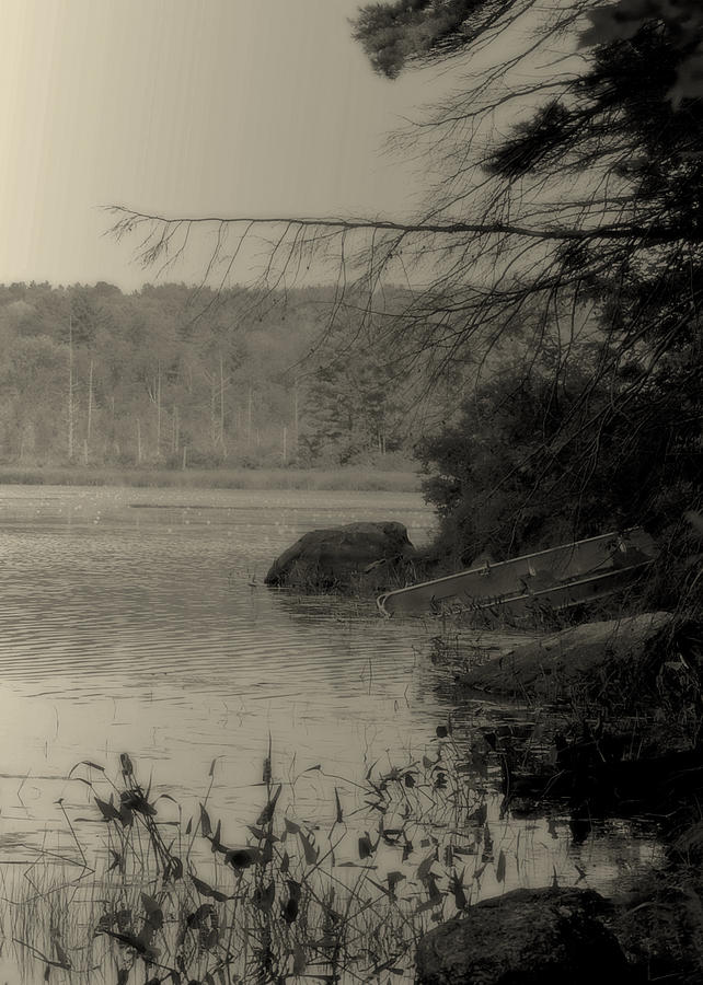 Boat Photograph - Page Pond-Meredith NH by Mim White