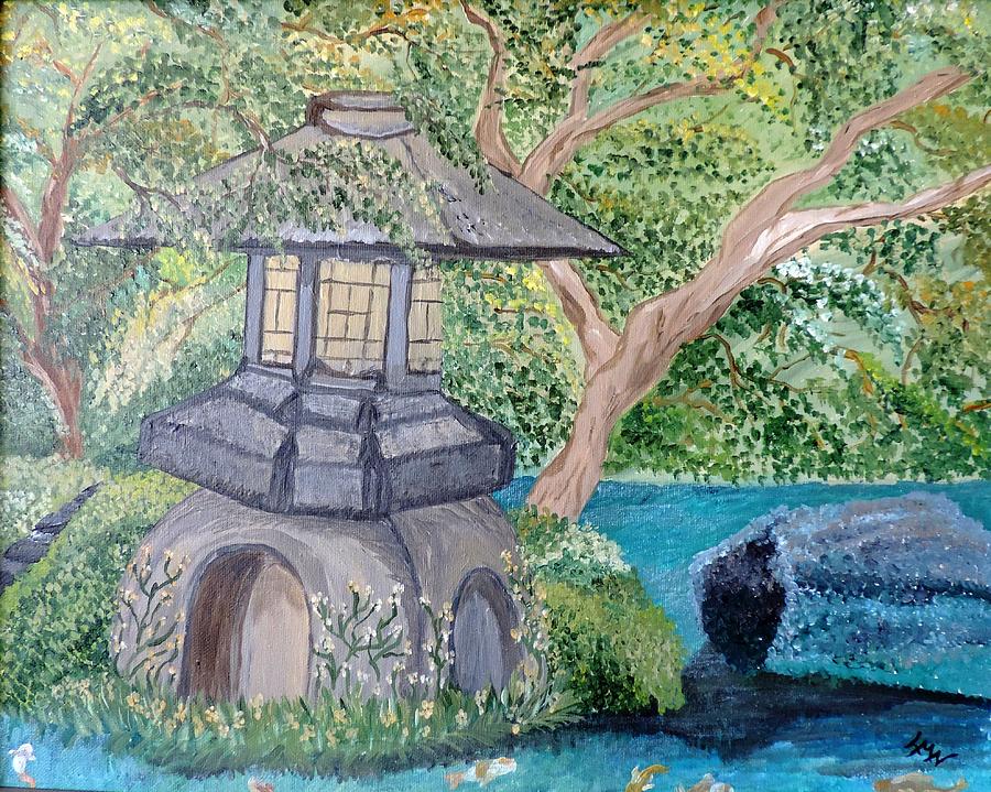 Pagoda Garden Painting by Lynda NuernbergSmith - Fine Art America