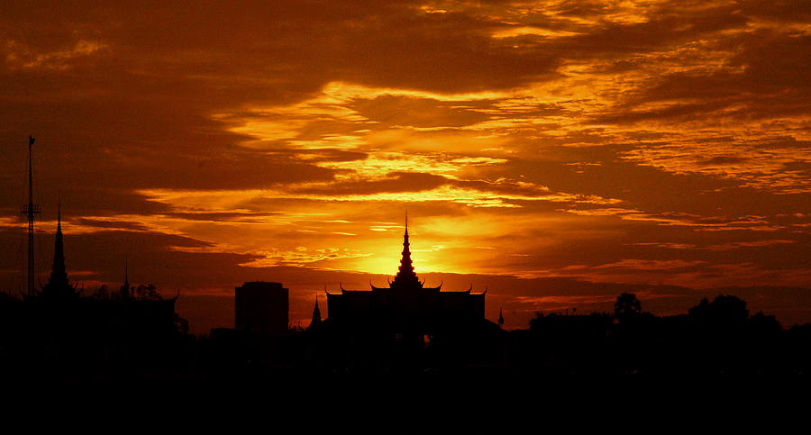 Pagoda Sunset Photograph by Arik S Mintorogo