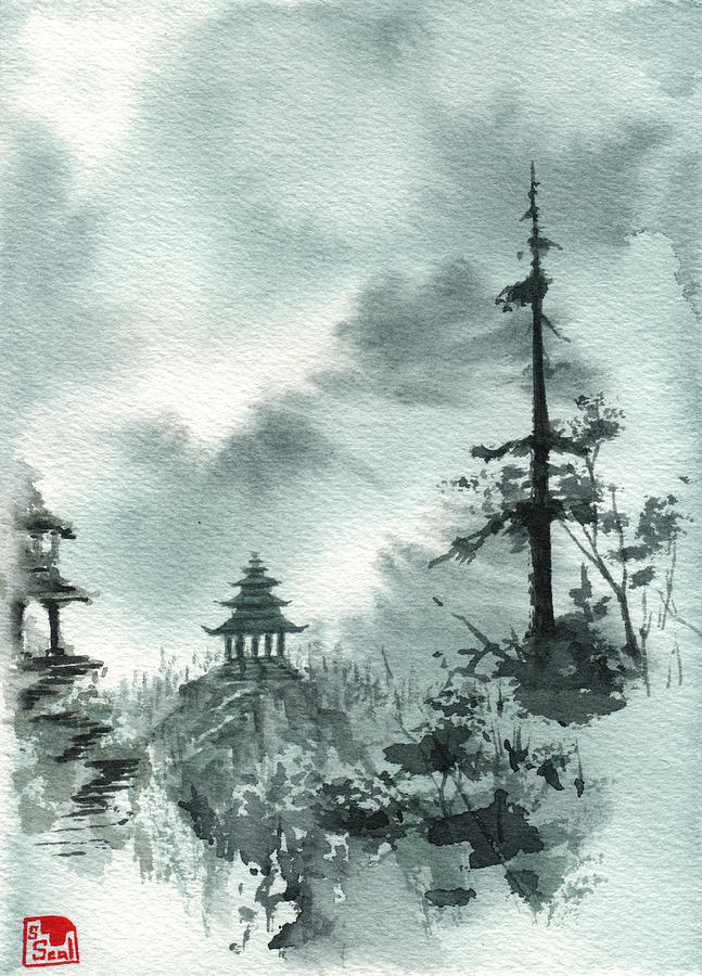 Pagoda Painting - Pagoda Valley by Sean Seal