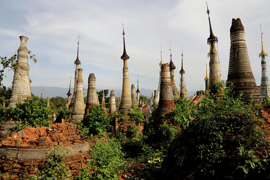 Pagodas Inle Lake Burma Photograph by Fotostudio De Oude School