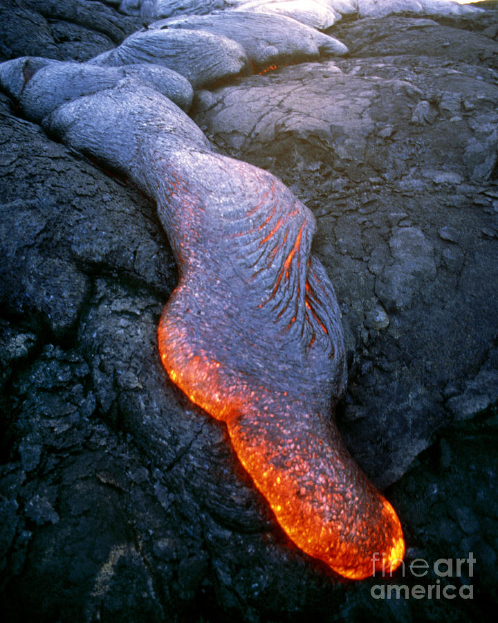 Pahoehoe Lava, Kilauea Volcano, Hawaii Photograph by Stephen & Donna OMeara